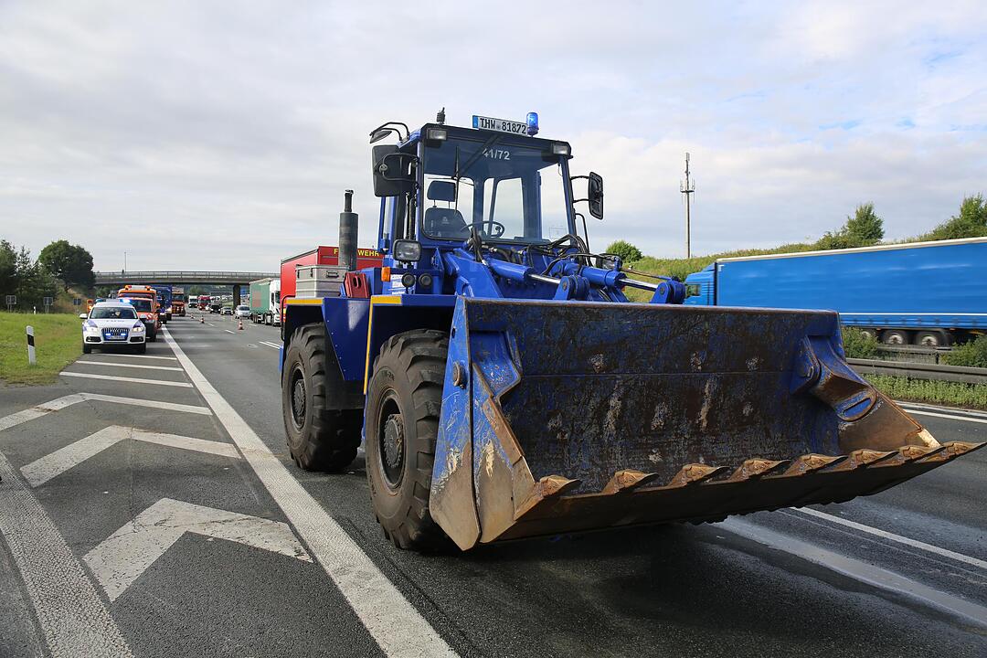 Bierflaschenchaos auf der A9