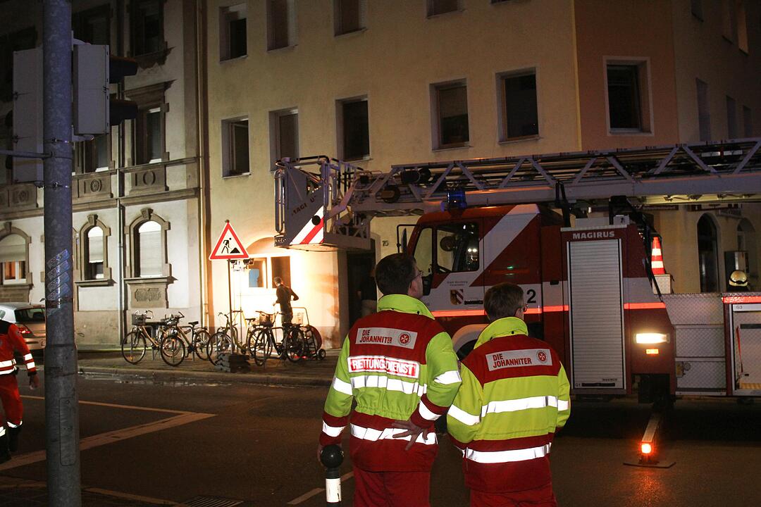Wohnung in Flammen