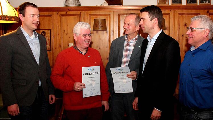Matthias Goß, Bernhard Hubert, Armin Goß, Stefan Müller und Hans Mönius (von links)