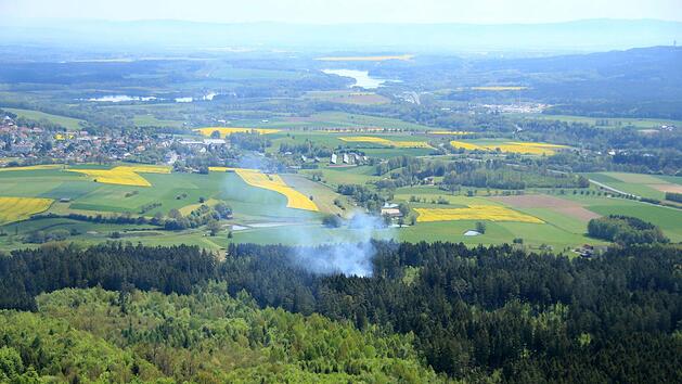 So sieht ein Waldbrand aus der Perspektive eines Luftbeobachters aus. Ab dann muss alles sehr schnell gehen - die Feuerwehr muss sofort ausrücken. Foto:
