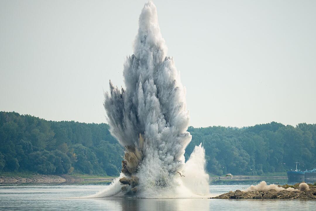 Niedrigwasser der Donau in Rum&auml;nien