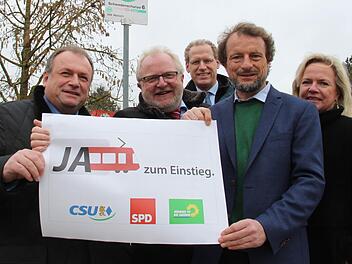 StUB-Befürworter Walter Nussel, Andreas Hänjes, German Hacker, Wolfgang Hirschmann und Alexandra Hiersemann (von links) Foto: Christian Bauriedel