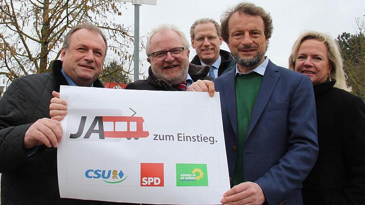 StUB-Befürworter Walter Nussel, Andreas Hänjes, German Hacker, Wolfgang Hirschmann und Alexandra Hiersemann (von links) Foto: Christian Bauriedel