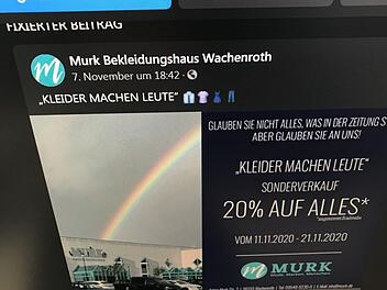 Mit dieser Anzeige scheint Murk auf den Artikel im Fränkischen Tag reagiert zu haben.  Foto: Screenshot mb