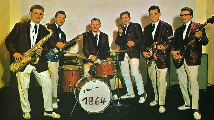 Die Original-Besetzung der Telstars aus dem Jahr 1964: (von links) der bereits verstorbene Hans Kolb, Klaus Ströbel, Georg Glenk, Peter Stübinger, Rudi Hoffmann und Georg Reichel.