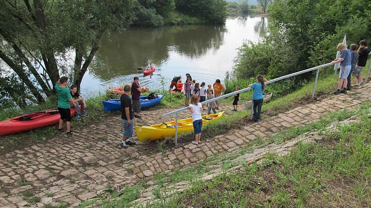 Die Kanuanlegestelle Staffelbach.