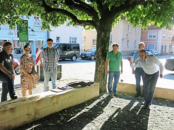 Frankreich-Kenner Johannes Krapp hat den Dreh beim Boule raus. Mit den Stadträten eröffnete er die Bahn. Foto: Evi Seeger