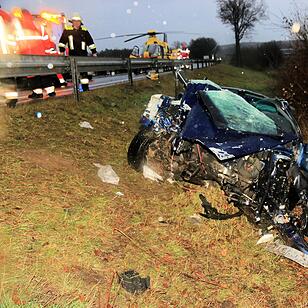 Schwerer Unfall auf A70 bei Wonsees