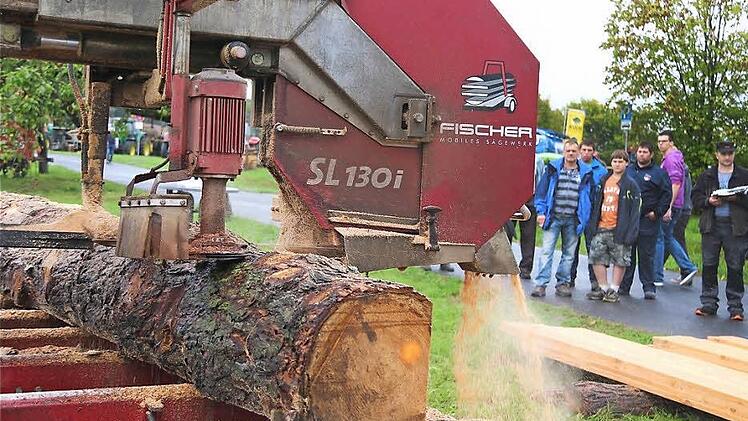 Große Geräte waren beim Wald- und Holztag in Oberthulba im Einsatz. Im Gemeindewald des Marktes Elfershausen sollen heuer 7000 Festmeter geschlagen werden.  Foto: Gerd Schaar/Archiv