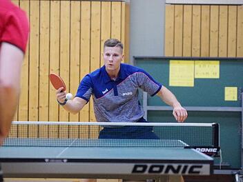 Beim 9:2-Auswärtssieg der TS Kronach beim TTC Creußen blieb David Kostadinov (Foto) im Doppel mit Andre Rauscher und in seinen zwei Einzeln unbezwungen.  Foto: Hans Franz