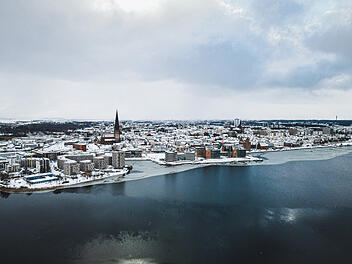 Stadthafen Rostock im Winter