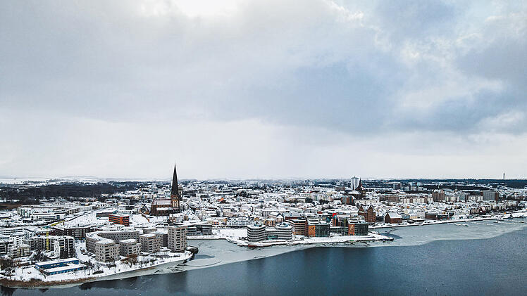 Stadthafen Rostock im Winter