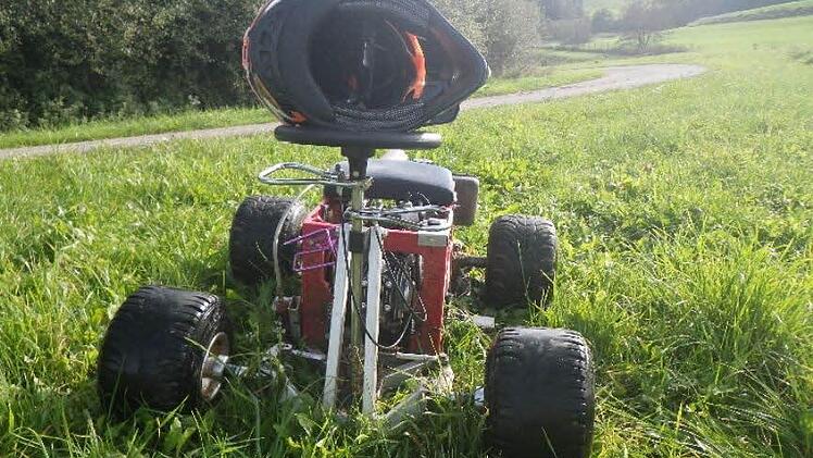 Das Gefährt des 15-Jährigen Foto: Polizei Neustadt an der Aisch