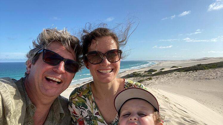 Anna Punke-Dresen hat bis vor wenigen Tagen unbeschwerten  Urlaub in Südafrika  mit ihrem Mann Sigi und Sohn Oskar genossen.