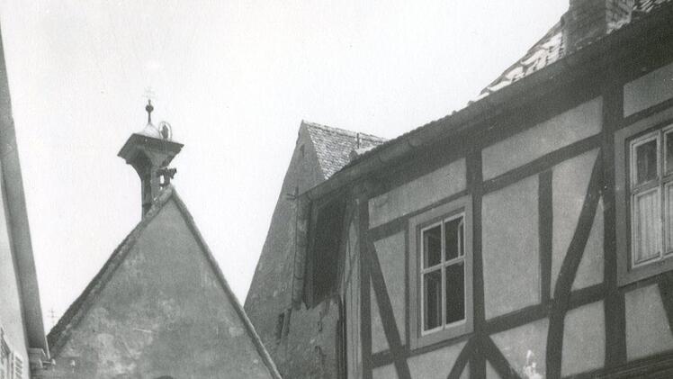 Blick aus der Hennebergstraße früher. Stadtarchiv Münnerstadt