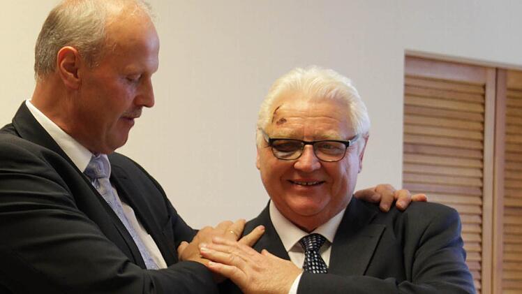 Zwei langjährige Kollegen und Parteifreunde: Gerald Brehm, Bürgermeister von Höchstadt (l.) und Joachim Wersal Foto: Christian Bauriedel