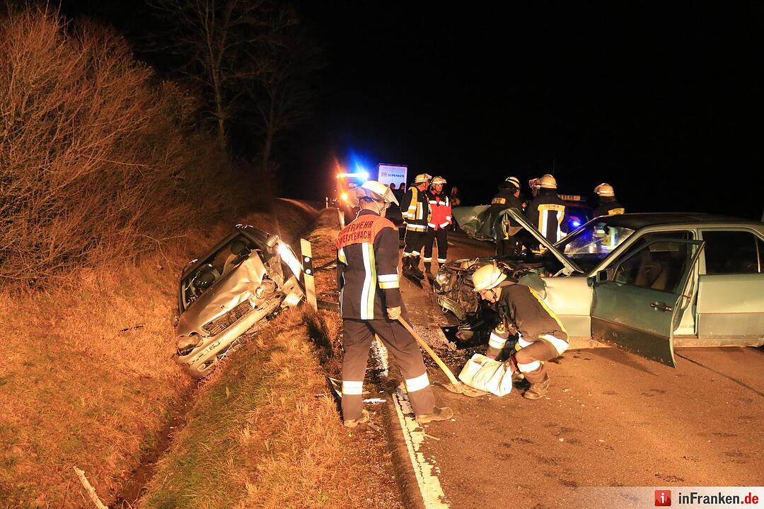 Kollision bei Ebrach: Zwei Verletzte