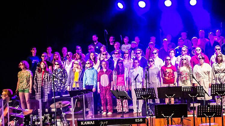 "Dreams and Drums": Impressionen von der Generalprobe mit dem Hochschulchor Coburg und der Hochschul-Bigband.Foto: Jochen Berger