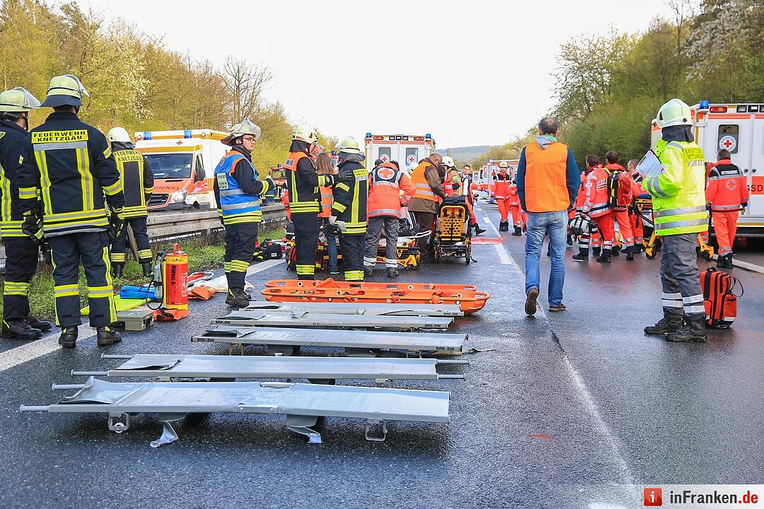 Schwerer Verkehrsunfall auf der A70
