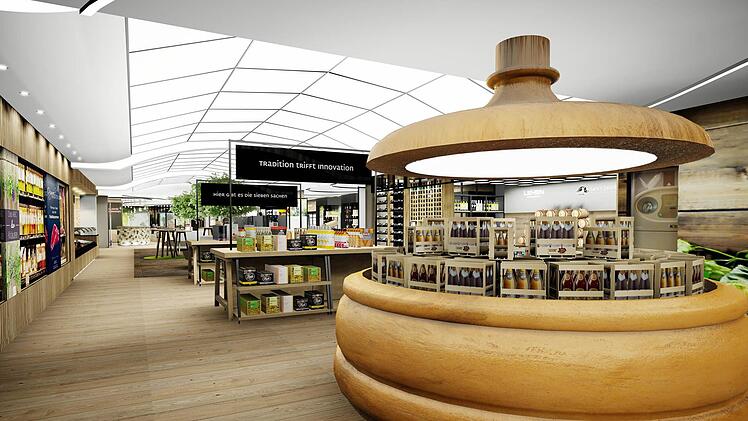 Im stilisierten Sudkessel aus Holz könnte die Biervielfalt Oberfrankens in einem Genusshaus gezeigt werden. Visualisierung: Schrutka-Peukert GmbH Kulmbach