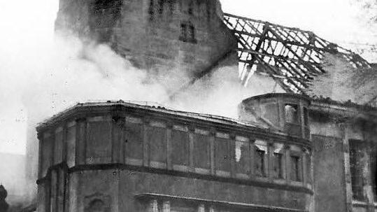 Die Bamberger Synagoge am 10. November 1938Foto: Staatsarchiv Bamberg