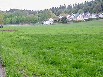 Am Baugebiet "Westlich der Sportplatzstraße" in Stockheim sollen neun Wohnhäuser ohne Unterkellerung entstehen. Der Planentwurf wird erneut für die Öffentlichkeit ausgelegt.  Foto: K.- H. Hofmann