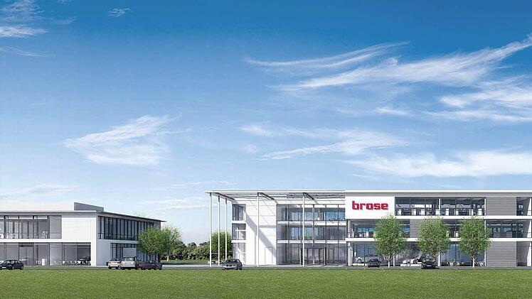Auf dem Gelände an der Breitenau in Bamberg baut der Automobilzulieferer Brose ein neues Verwaltungsgebäude mit Sozialtrakt für rund 600 Arbeitsplätze.  Grafik: Brose