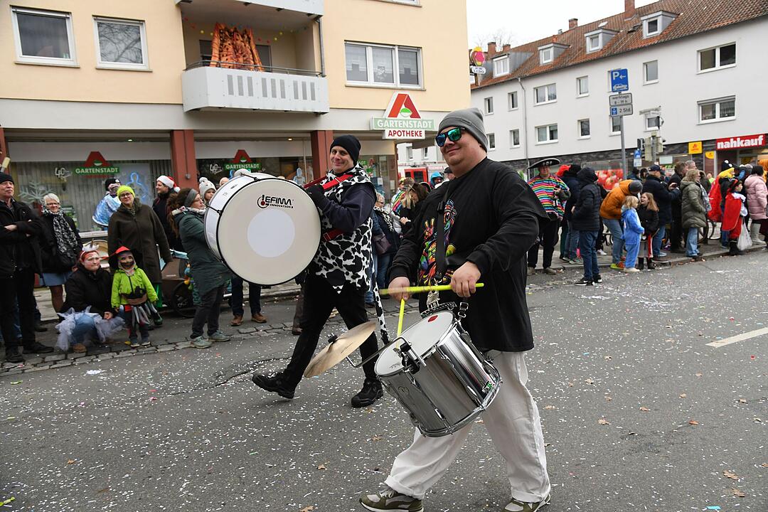 Faschingstreiben in der Gartenstadt.