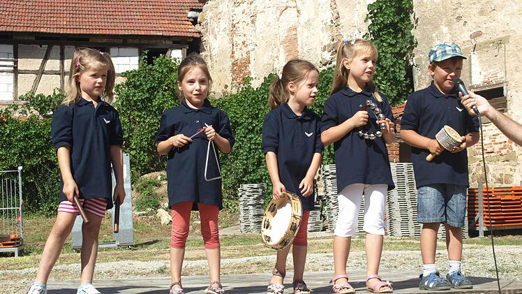 Die Vorschulgruppe mit (von links) Leonie Bohlien, Chiara und Mariell Augsten, Rebecca Schubert und Hannes Federlein