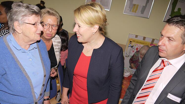Bundesfamilienministerin Franziska  Giffey besichtigte am Donnerstag das Mehrgenerationenhaus der Arbeiterwohlfahrt in Bad Rodach. Berthold Köhler