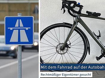 Fahrradfahrer auf A9 im Kreis N&uuml;rnberger Land unterwegs