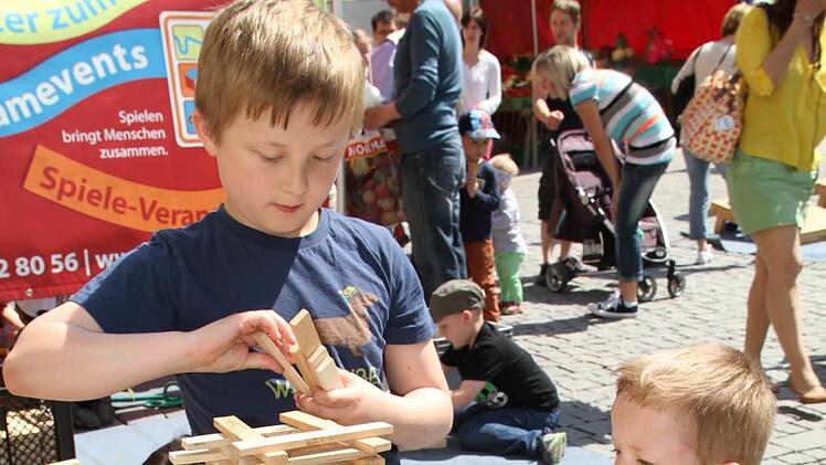 Der Lichtenfelser Marktplatz wurde zum Kinderparadies.
