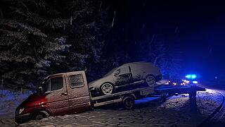 Glätte und Schneefall