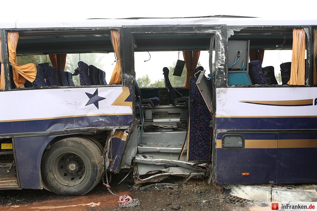 Lastwagen und Schulbus kollidieren: 21 Verletzte