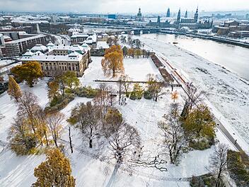 Schnee in Dresden