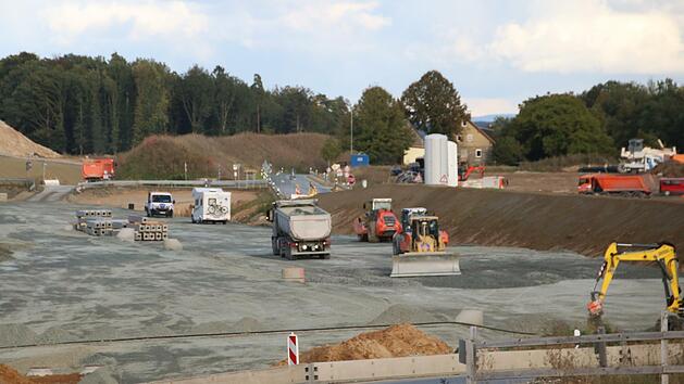 Großbaustelle: Bei Thurnau wird die A 70 verlegt. Foto: Jürgen Gärtner