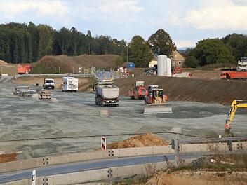 Großbaustelle: Bei Thurnau wird die A 70 verlegt. Foto: Jürgen Gärtner