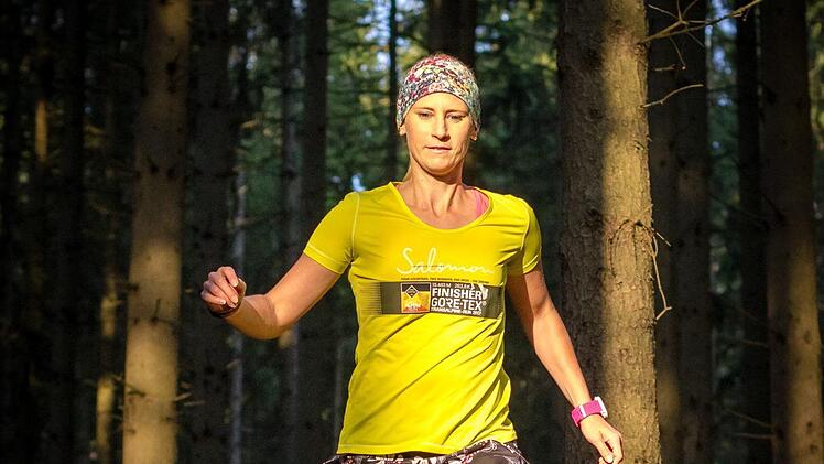 Simone Gerstmayer beim Training im heimischen Wald. Foto: privat