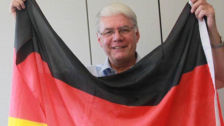 Otto Tröppner fiebert mit der deutschen Mannschaft. Foto: Sabine Herteux