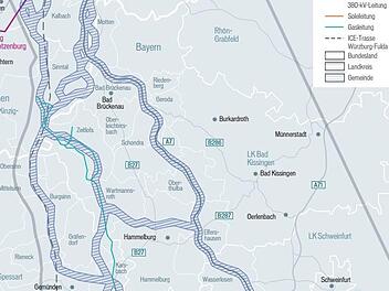 Der &Uuml;bertragungsnetzbetreiber Tennet hat die Korridore f&uuml;r die P43-Wechselstromtrasse vorgestellt.