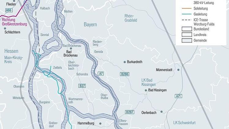Der Übertragungsnetzbetreiber Tennet hat die Korridore für die P43-Wechselstromtrasse vorgestellt.