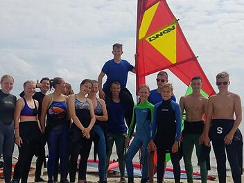 Die Teilnehmer der  Jugendfreizeit auf der Nordseeinsel Sylt waren begeistert. Dabei waren untere anderem  Julius Martin  (Oberbach), Xaver Hahn (Sinntal), Simon Kohrmann (Holzkirchen), Tim  Sendelbach (Roden), Nico Prockner (W&ouml;rth) und Christoph Geske (W&ouml;rth). Foto: Ralf Sauer