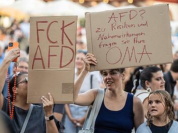 Demonstration gegen die AFD - Frankfurt