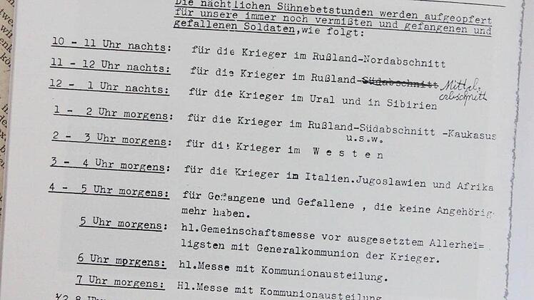 Der Ablauf der Friedenswallfahrt im Jahr 1947  Repro: Friedwald Schedel