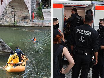 Nürnberg: Vermummte seilen sich von Brücke ab - Feuerwehr muss bergen