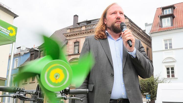 Anton Hofreiter bei seinem Wahlkampfauftritt in Kulmbach Foto: Matthias Hoch