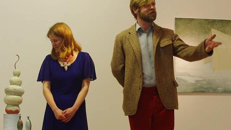 Das Künstler-Ehepaar Felicitas Aga und Joel Tomlin zeigt erstmals in einer gemeinsamen Ausstellung seine Werke. Foto: Heike Schülein