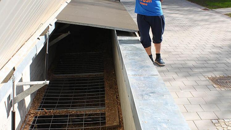 Das Hackschnitzellager.