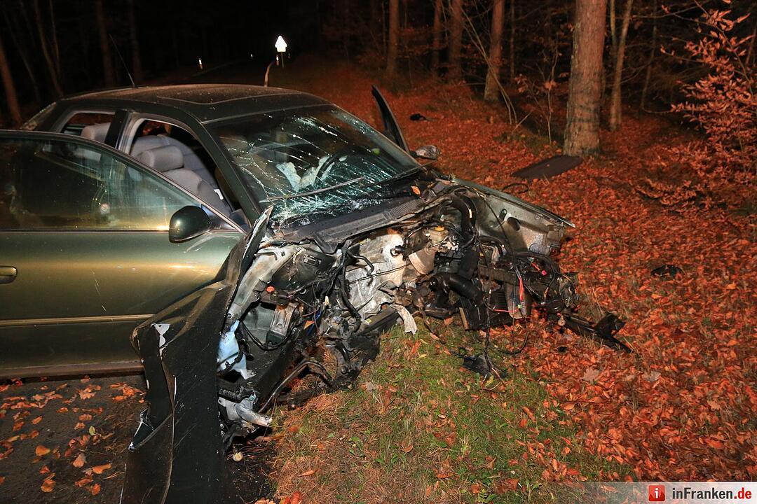 Schwerer Unfall wegen Wildwechsel bei Oberhaid