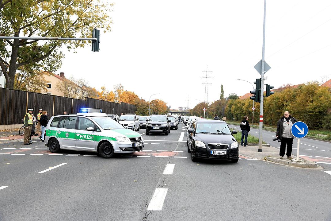 Linke Demo gegen Balkanzentrum Bamberg